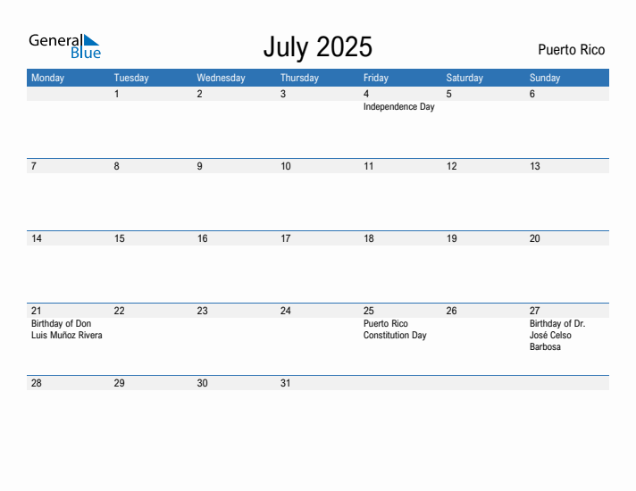 Fillable July 2025 Calendar