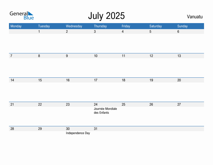 Fillable July 2025 Calendar