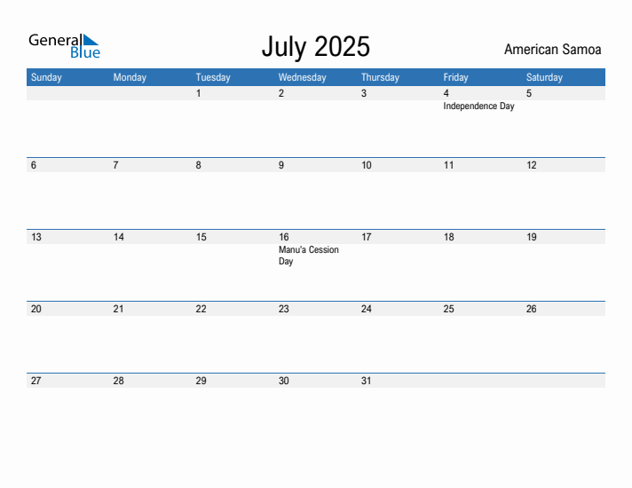 Fillable July 2025 Calendar