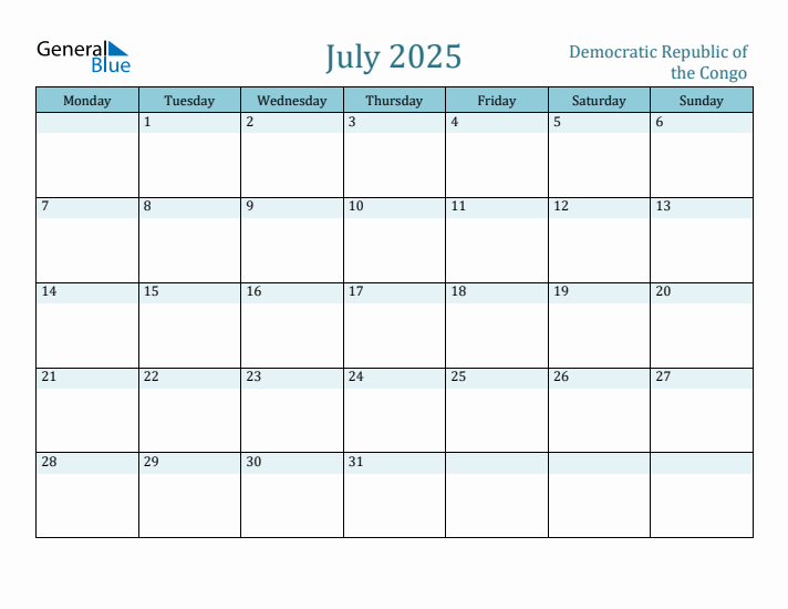 July 2025 Calendar with Holidays