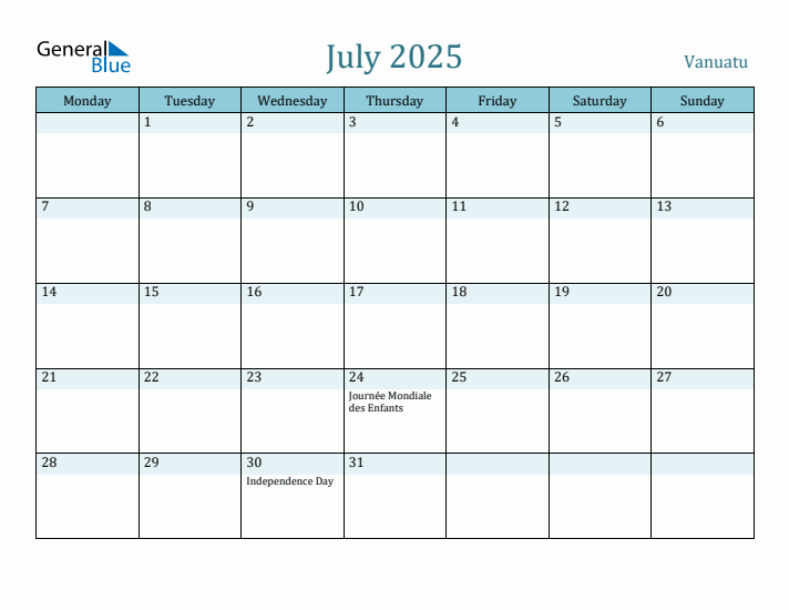 July 2025 Calendar with Holidays