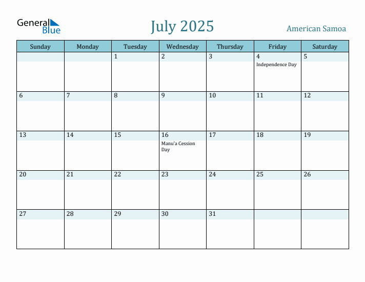 July 2025 Calendar with Holidays