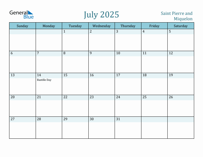 July 2025 Calendar with Holidays