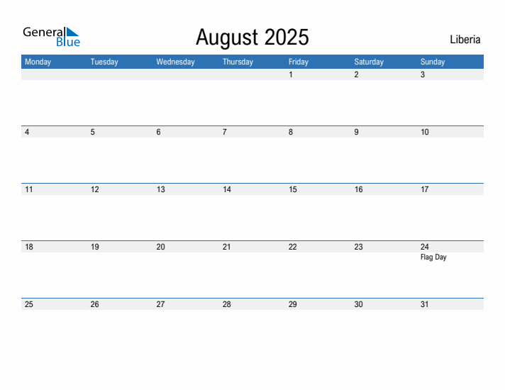 Fillable August 2025 Calendar