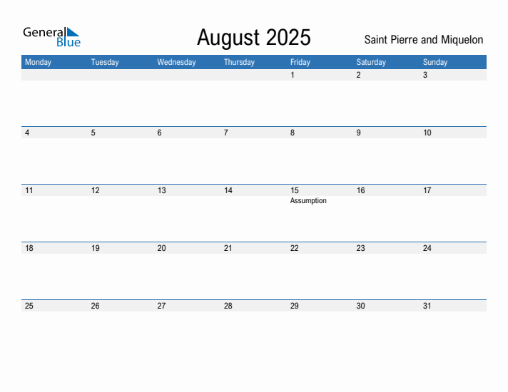 Fillable August 2025 Calendar