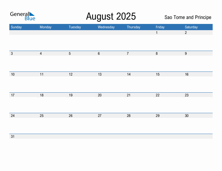 Fillable August 2025 Calendar