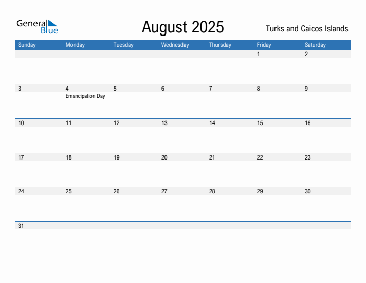 Fillable August 2025 Calendar