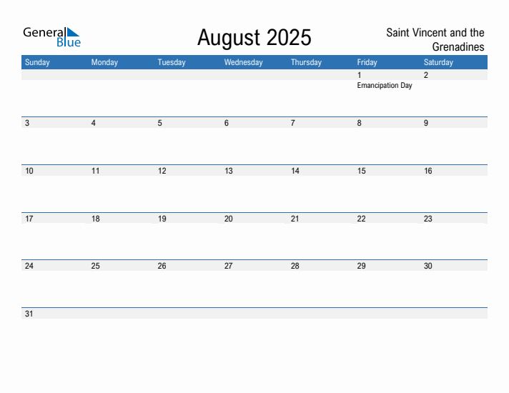 Fillable August 2025 Calendar