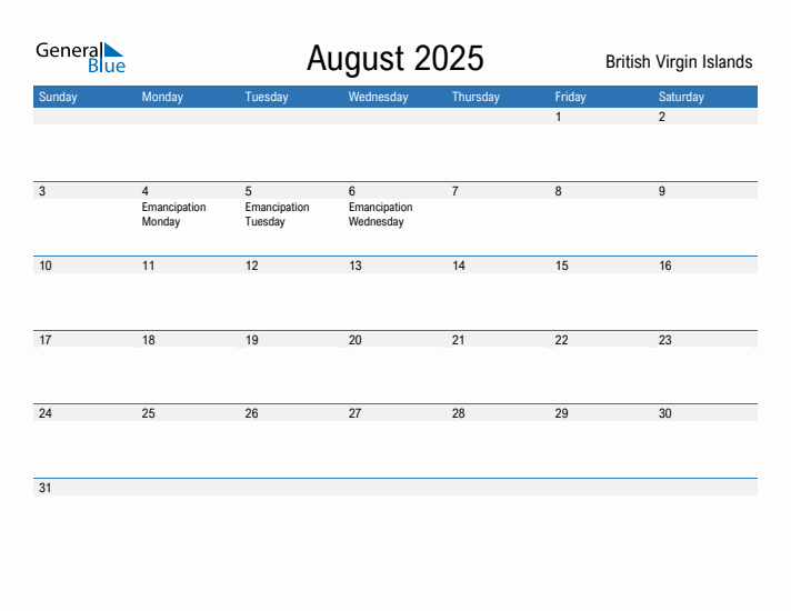 Fillable August 2025 Calendar