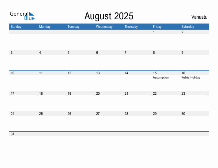 Fillable August 2025 Calendar