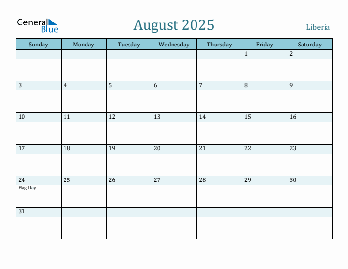 August 2025 Calendar with Holidays