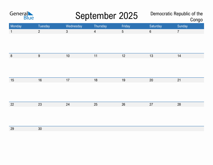 Fillable September 2025 Calendar