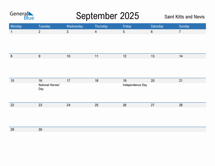 Fillable September 2025 Calendar