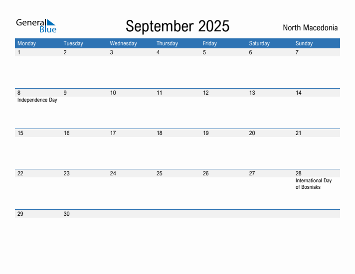 Fillable September 2025 Calendar