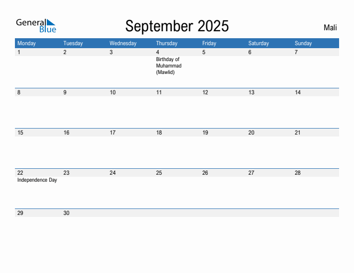 Fillable September 2025 Calendar
