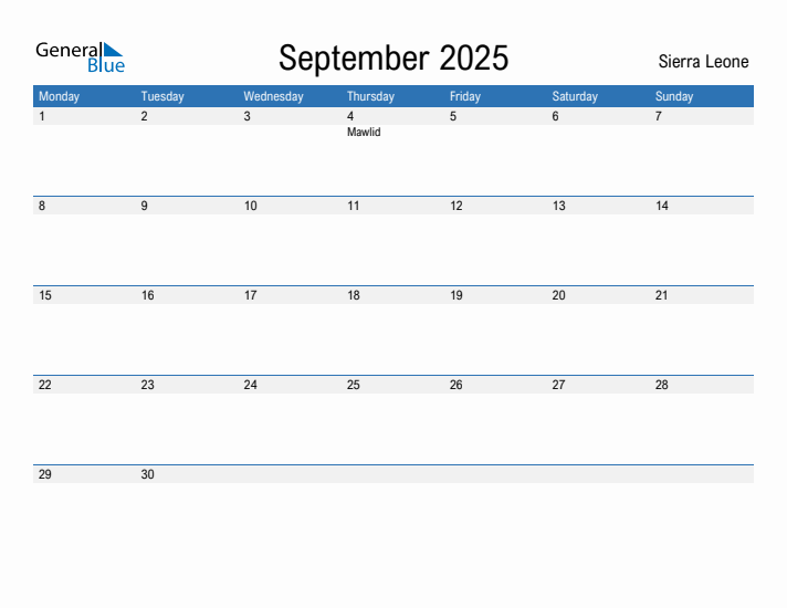 Fillable September 2025 Calendar