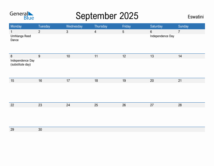 Fillable September 2025 Calendar