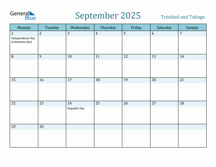 September 2025 Calendar with Holidays