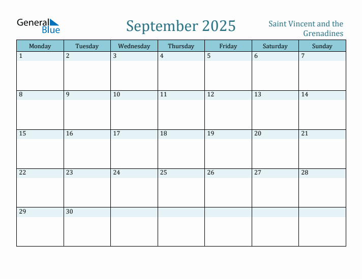 September 2025 Calendar with Holidays