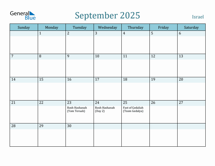 September 2025 Calendar with Holidays