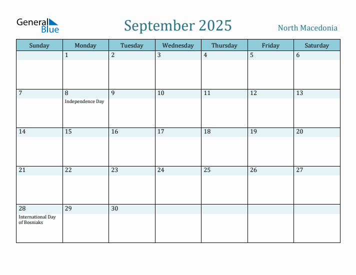 September 2025 Calendar with Holidays