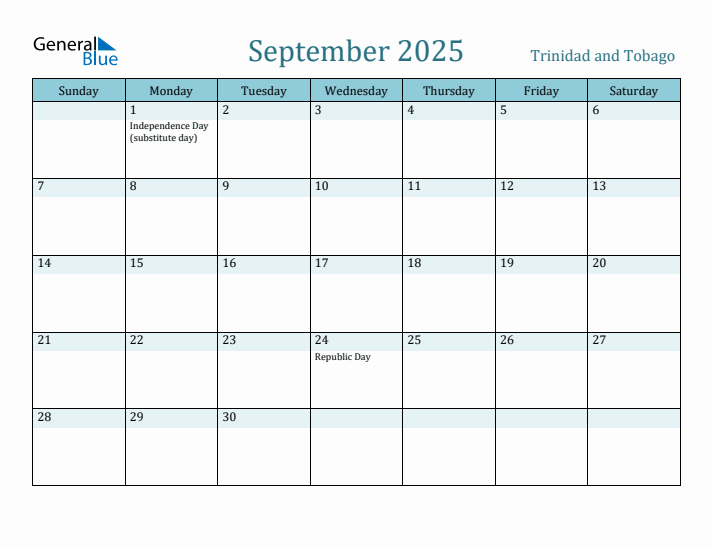 September 2025 Calendar with Holidays
