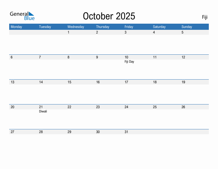 Fillable October 2025 Calendar