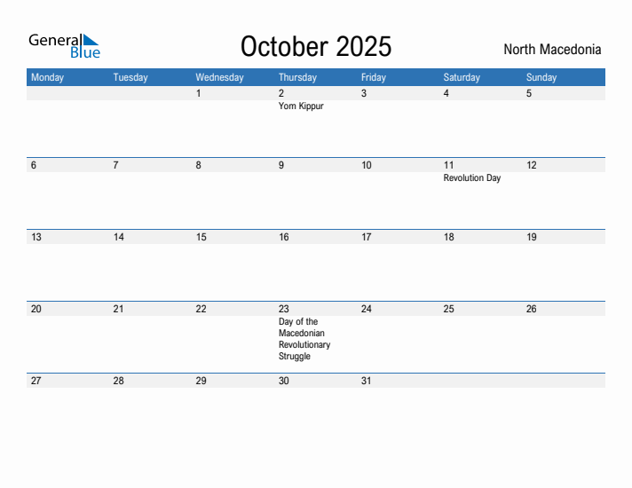 Fillable October 2025 Calendar