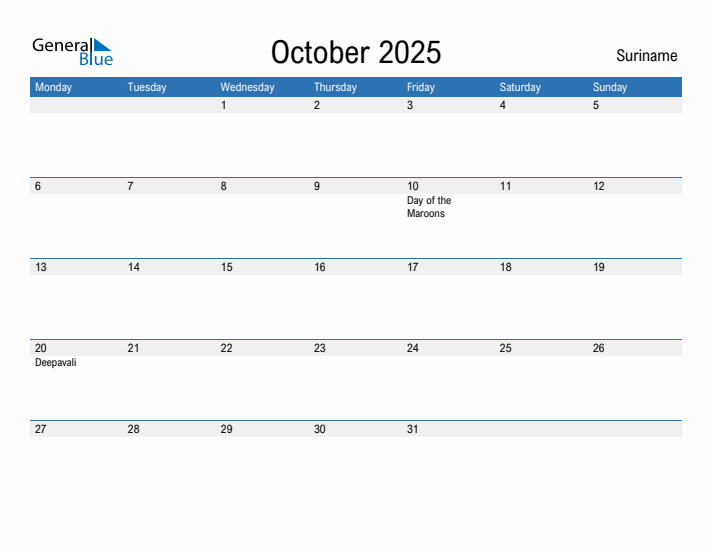 Fillable October 2025 Calendar