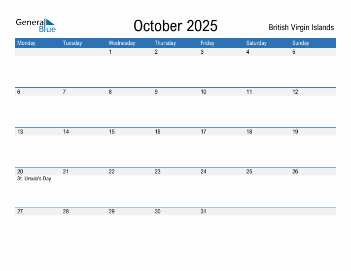 Fillable October 2025 Calendar