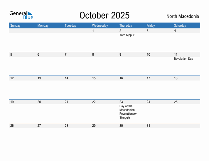 Fillable October 2025 Calendar