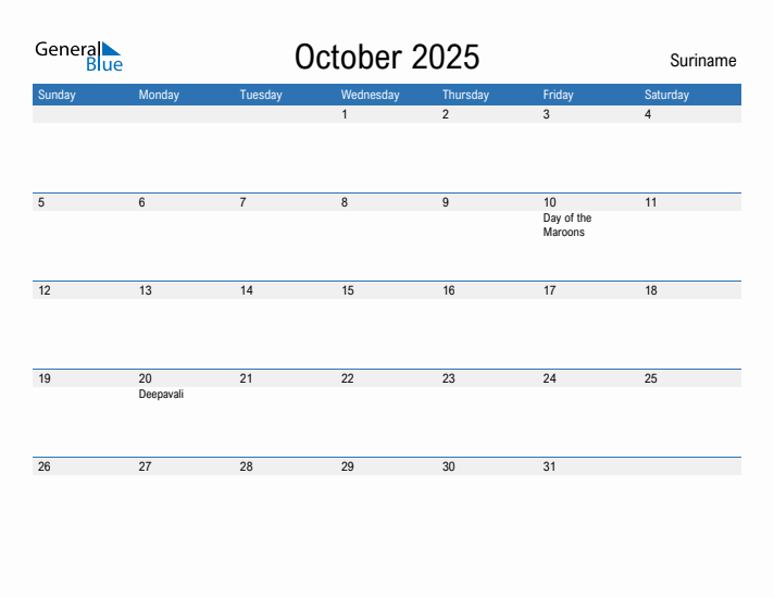 Fillable October 2025 Calendar
