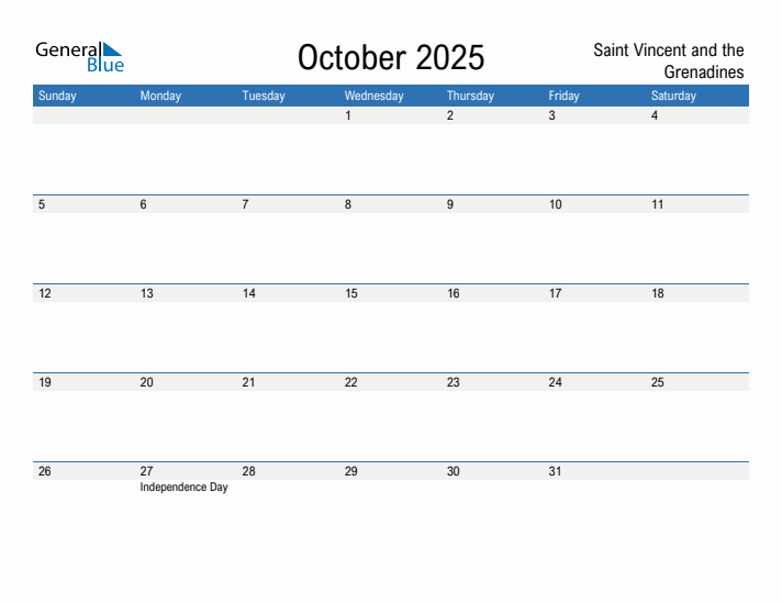 Fillable October 2025 Calendar