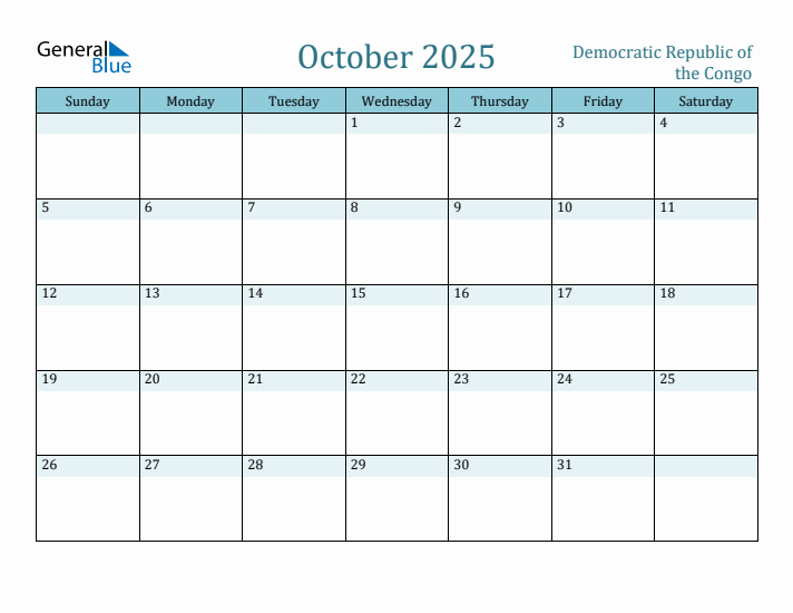 October 2025 Calendar with Holidays