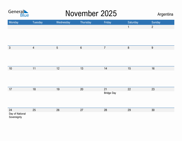 Fillable November 2025 Calendar
