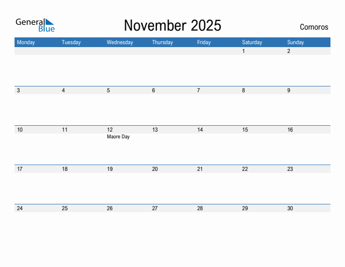 Fillable November 2025 Calendar