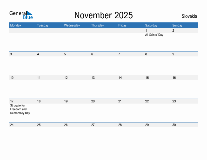 Fillable November 2025 Calendar