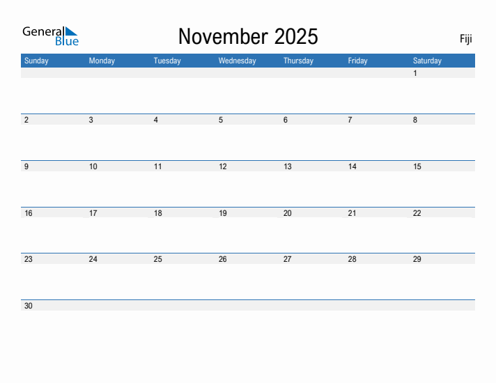 Fillable November 2025 Calendar
