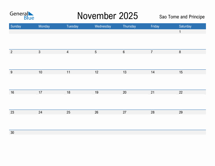 Fillable November 2025 Calendar