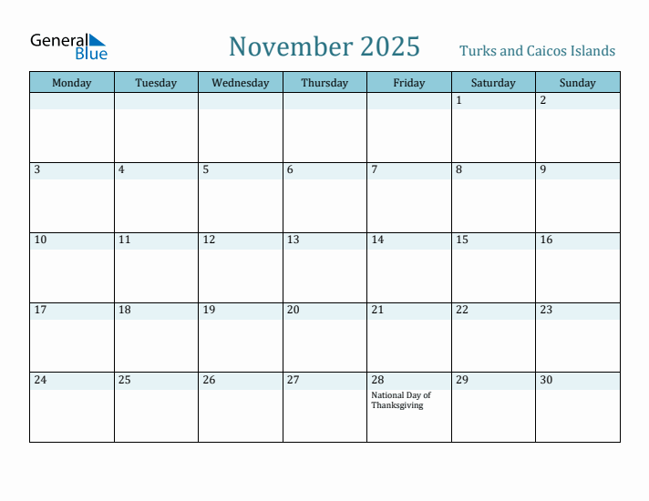 November 2025 Calendar with Holidays
