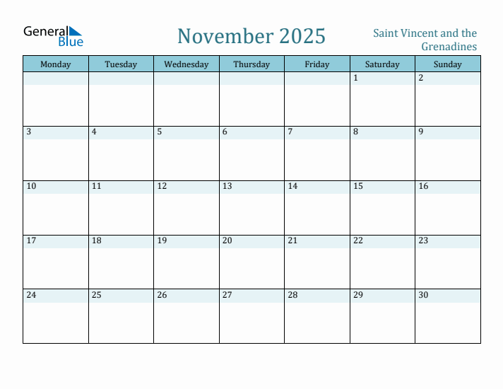 November 2025 Calendar with Holidays