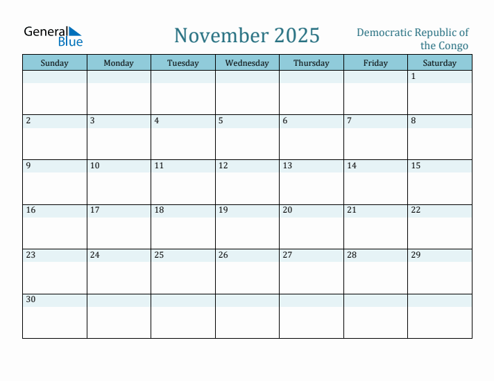 November 2025 Calendar with Holidays