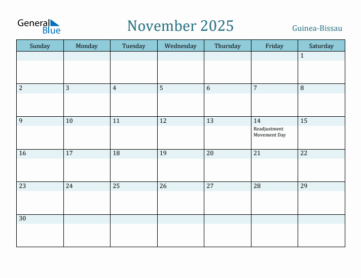 November 2025 Calendar with Holidays