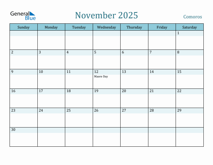 November 2025 Calendar with Holidays