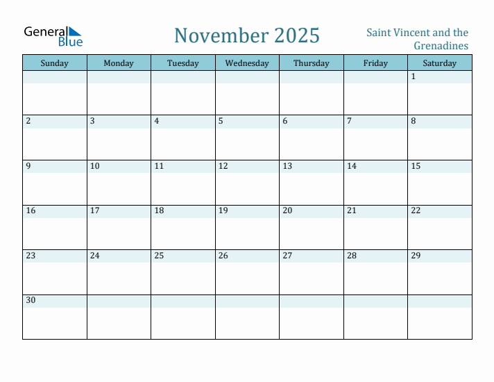November 2025 Calendar with Holidays