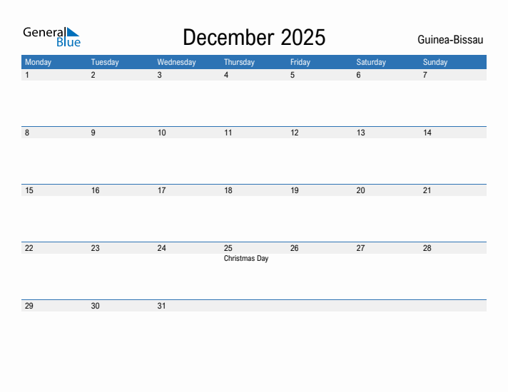 Fillable December 2025 Calendar