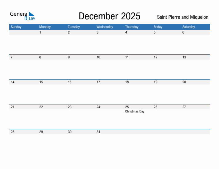 Fillable December 2025 Calendar