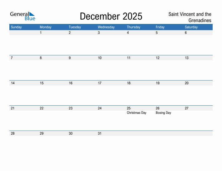 Fillable December 2025 Calendar