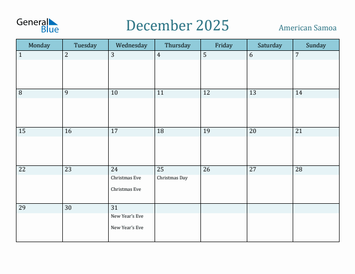 December 2025 Calendar with Holidays