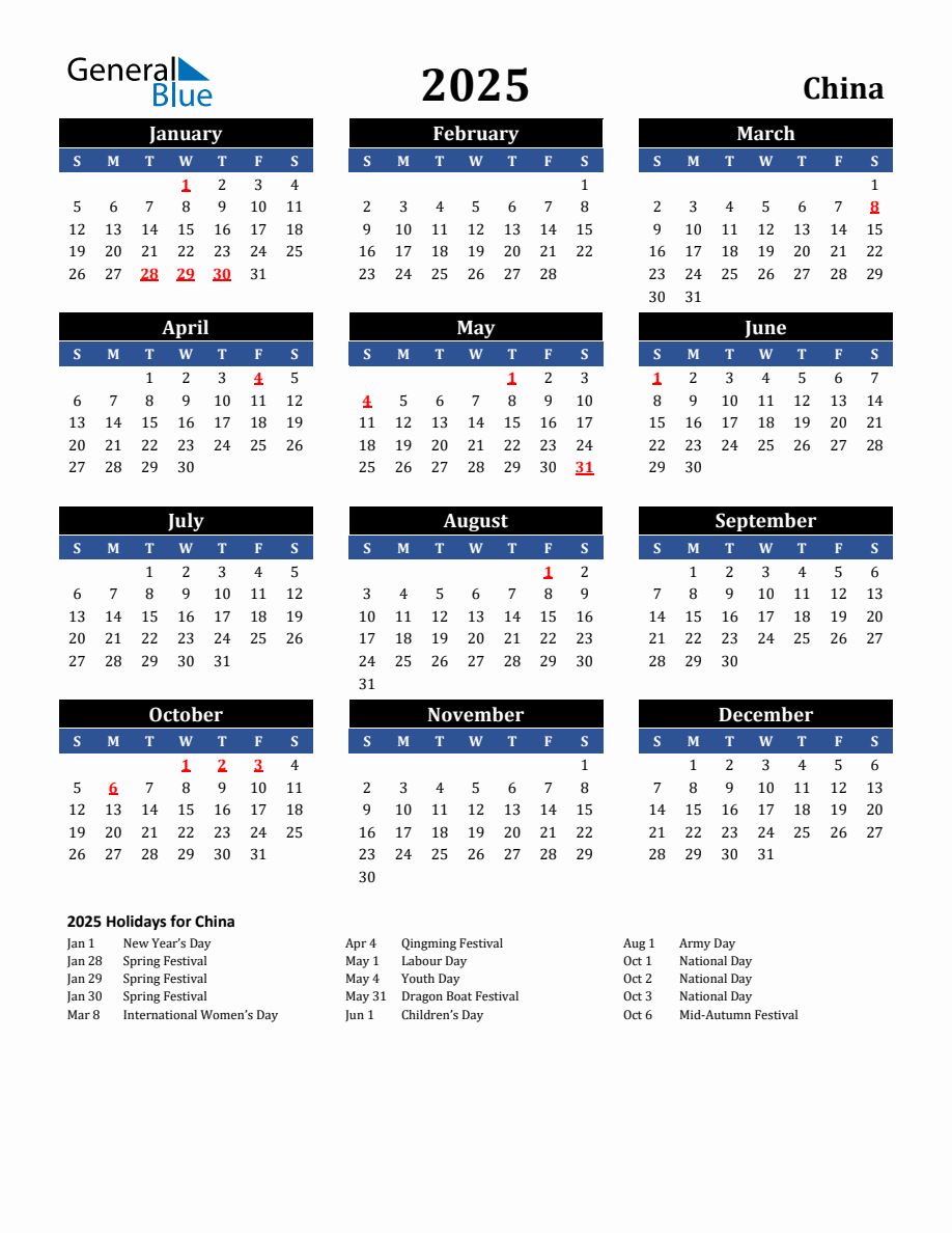 2025 China Holiday Calendar 2025-china-holiday-calendar